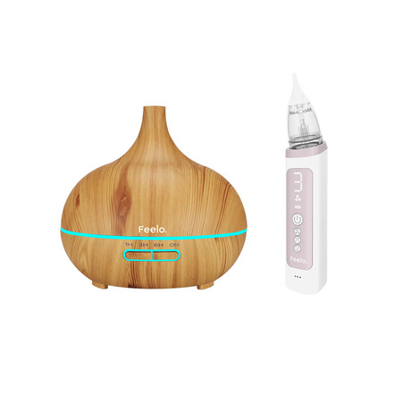 Zestaw Feelo Family Dyfuzor zapachowy i aspirator do nosa dla dzieci