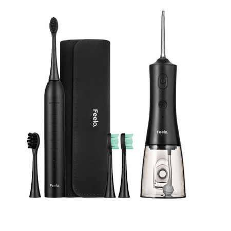 Zestaw Feelo PRO PREMIUM Black szczoteczka soniczna i irygator do zębów