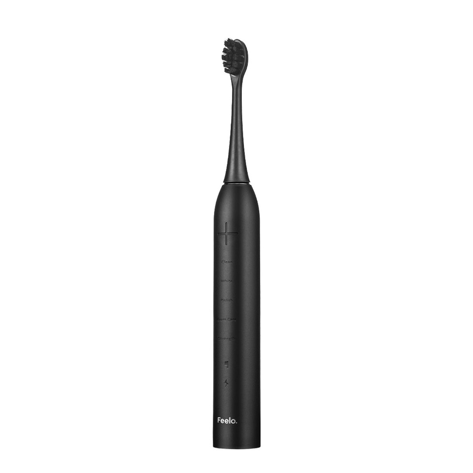 Feelo PRO Black Premium Set szczoteczka soniczna z etui i 4 końcówkami