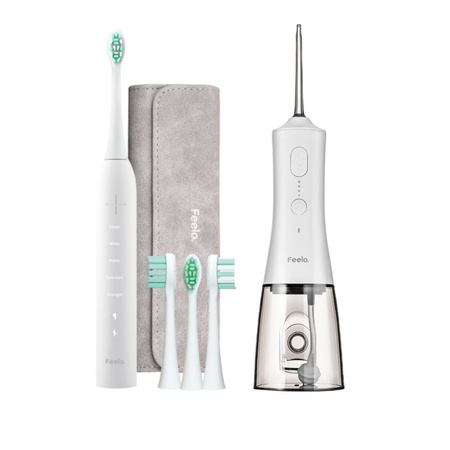 Zestaw Feelo PRO PREMIUM White szczoteczka soniczna i irygator do zębów